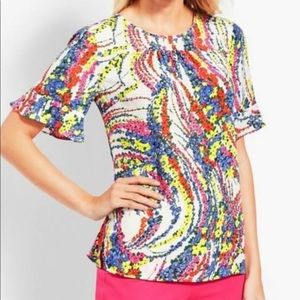 Talbot’s Colorful Floral Top